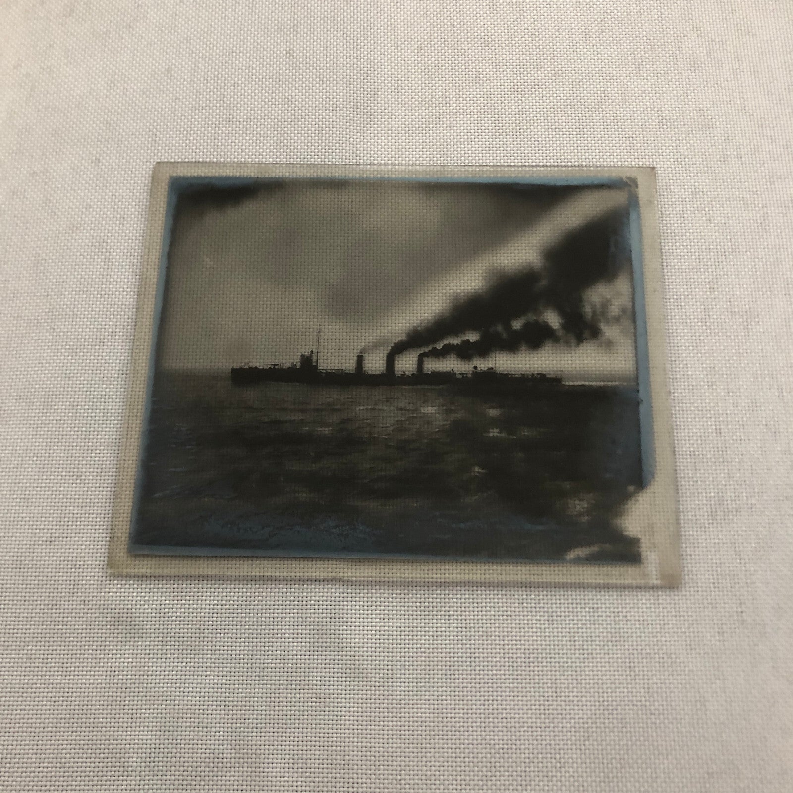 Early Military Navy Ship Boat WW1 World War 1 Glass Plate Lantern Slide