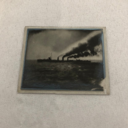 Early Military Navy Ship Boat WW1 World War 1 Glass Plate Lantern Slide