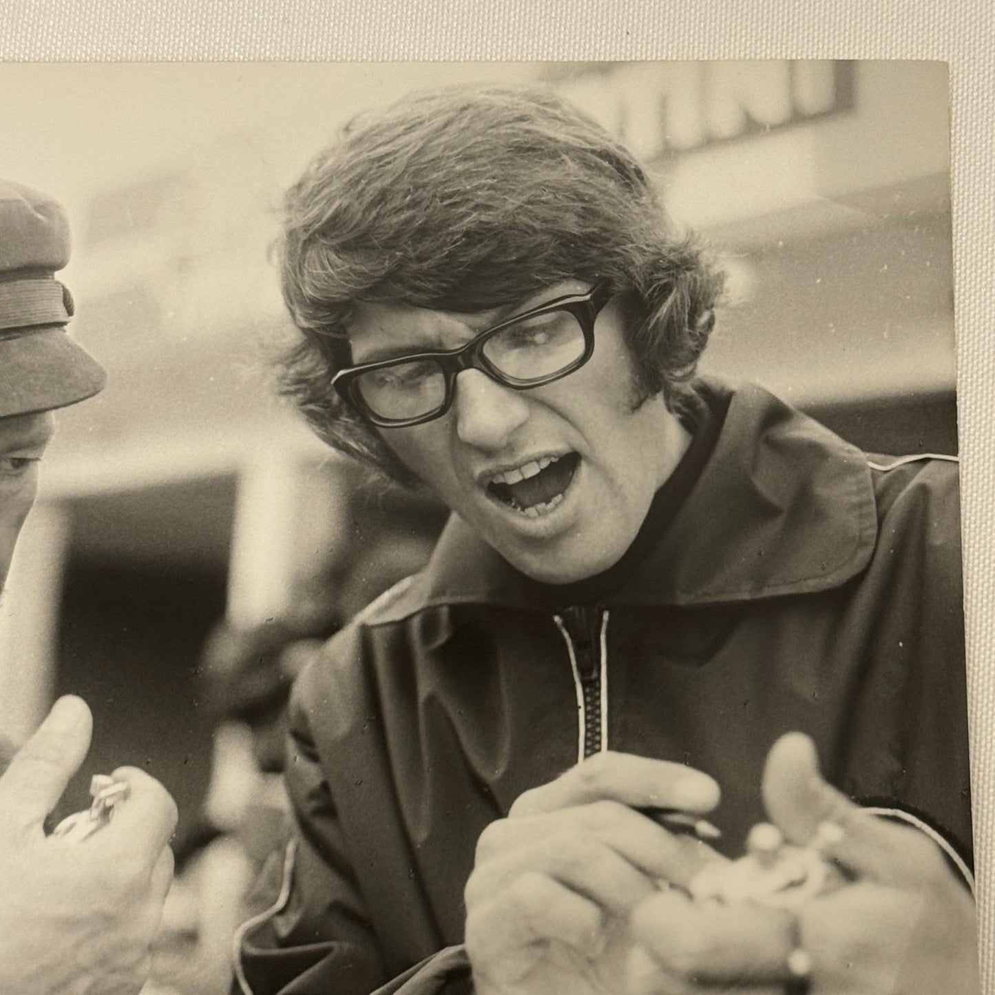 Vintage Racing Photo 1972 German Grand Prix Colin Chapman Peter Warr Motorsport