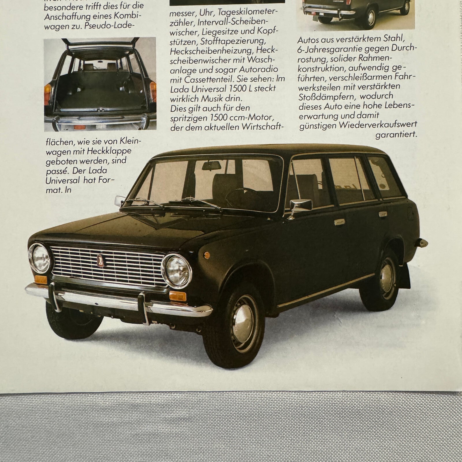 Lada Universal 1500 L Car Sales Brochure Catalog Advertising German Text