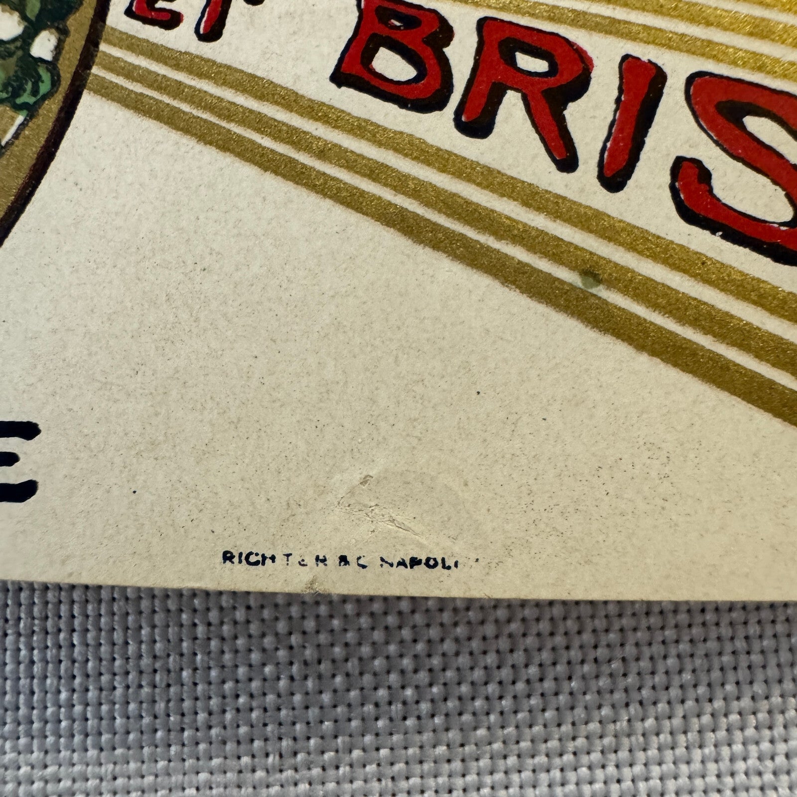 Vintage Hotel Travel Label Hotel Florence Washington et Bristol Firenze Italy