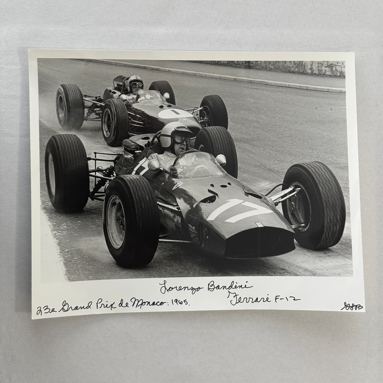 Lorenzo Bandini Ferrari Photo 1965 Monaco Grand Prix Photograph Modern Print