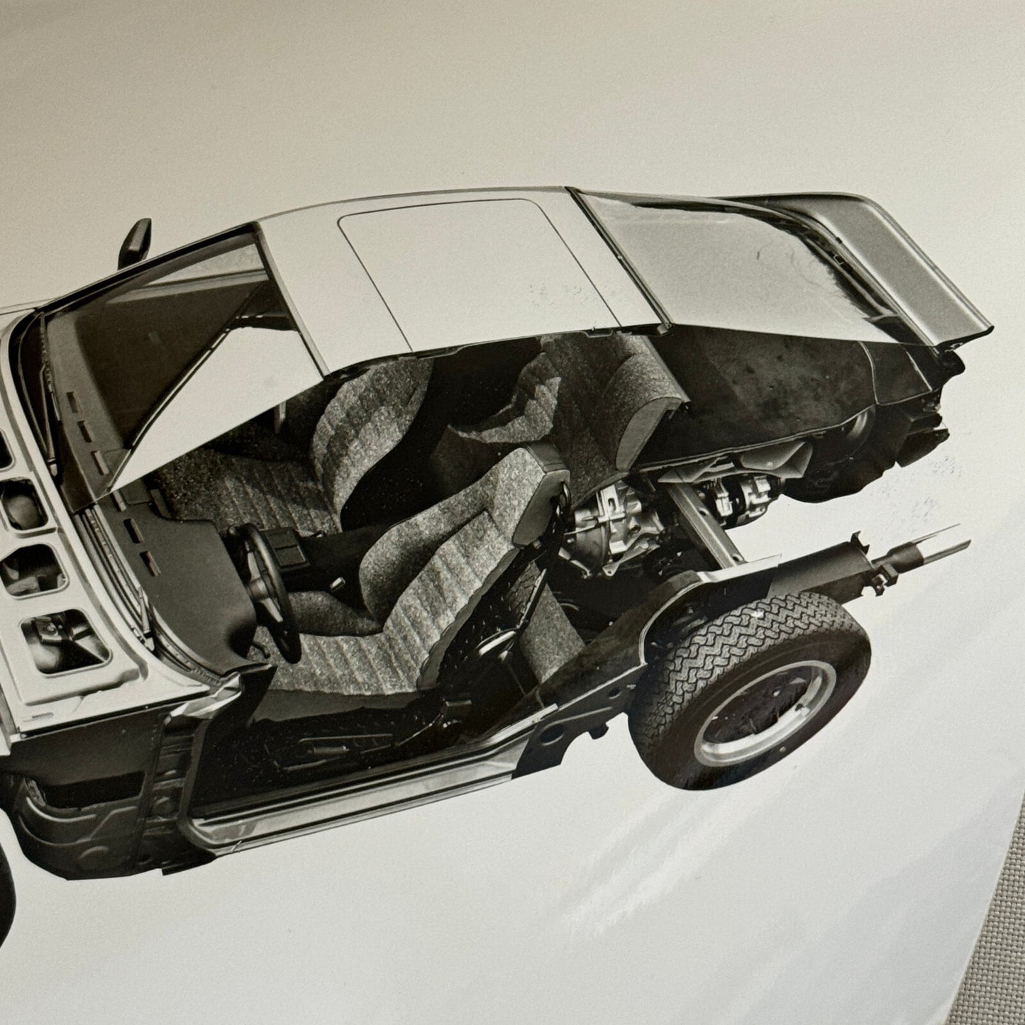 Porsche 944 Car Cutaway Factory Press Photo Photograph Vintage