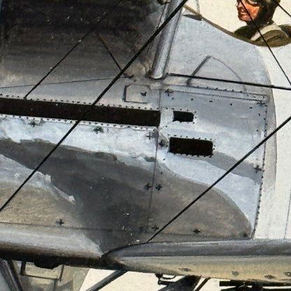 Vintage Airplane Aircraft Plane Aviator Illustration Art Drawing Hand Drawn