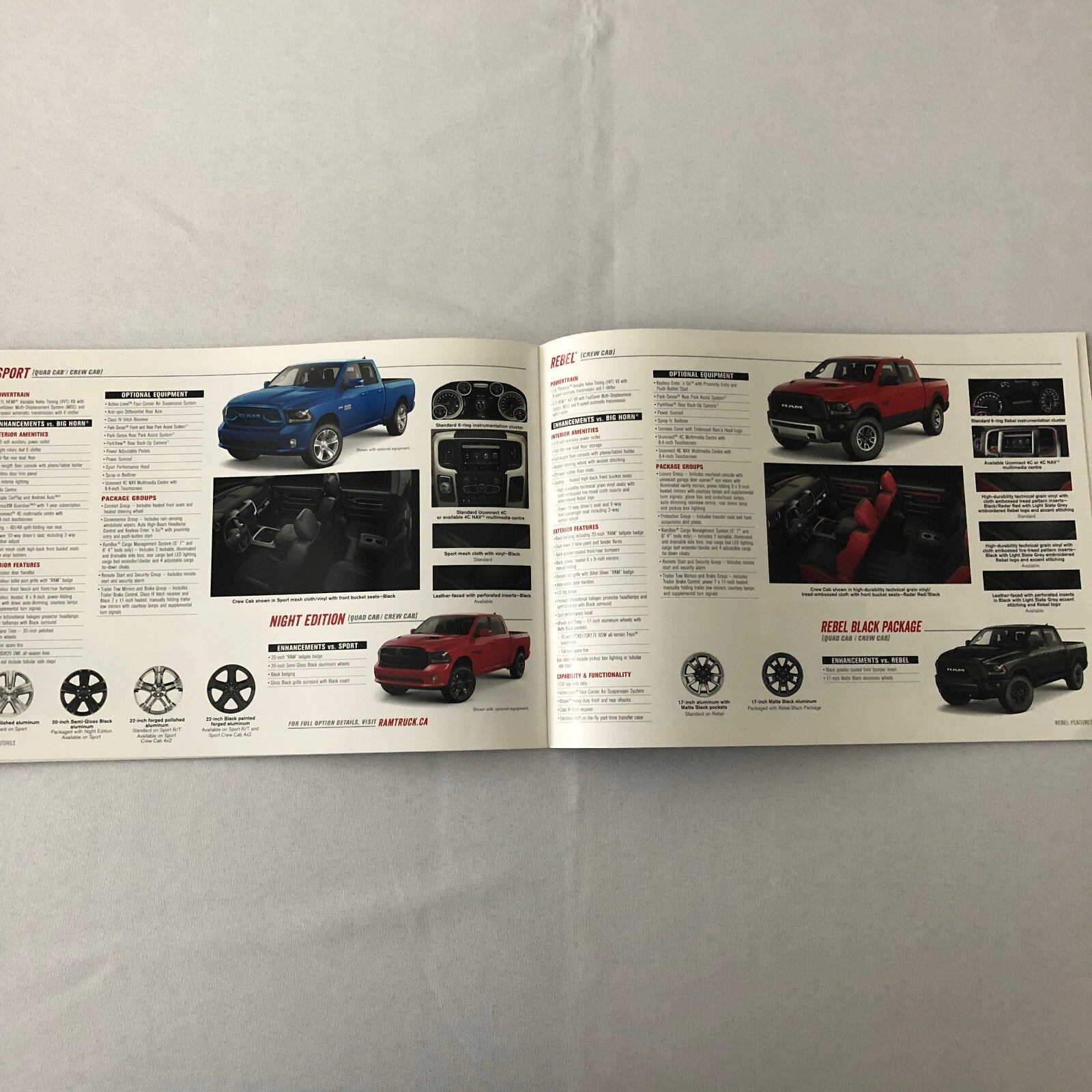2018 Dodge Ram Pickup Truck Sales Brochure Catalog Big Horn Harvest Rebel ST +