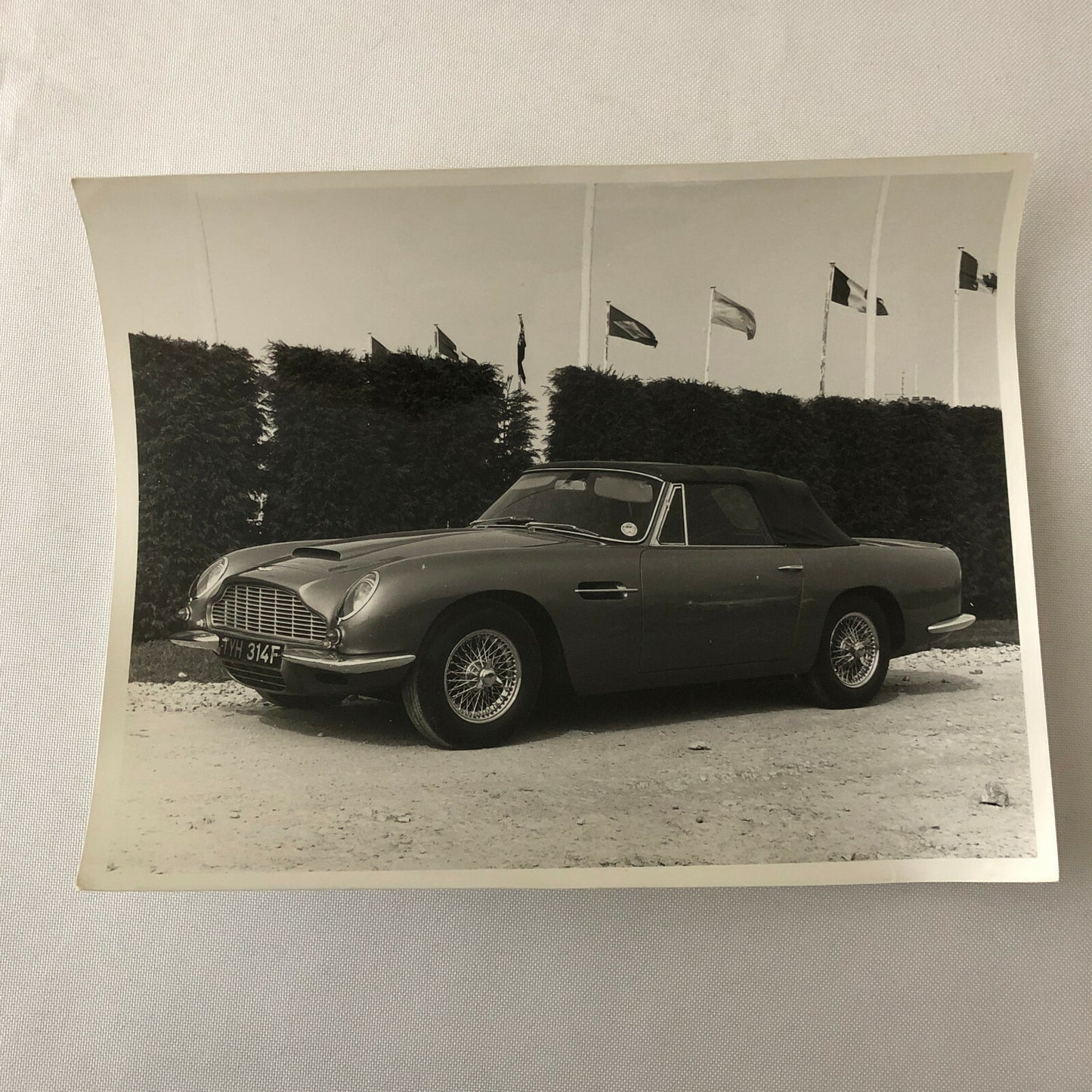 Vintage 1967 Aston Martin Volante Convertible Car Photo Photograph Print