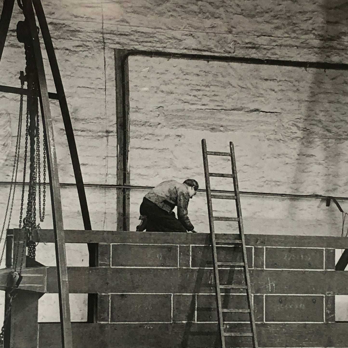 Vintage Photograph of a Factory with Workers Denmark Ergo Trailer Industrial