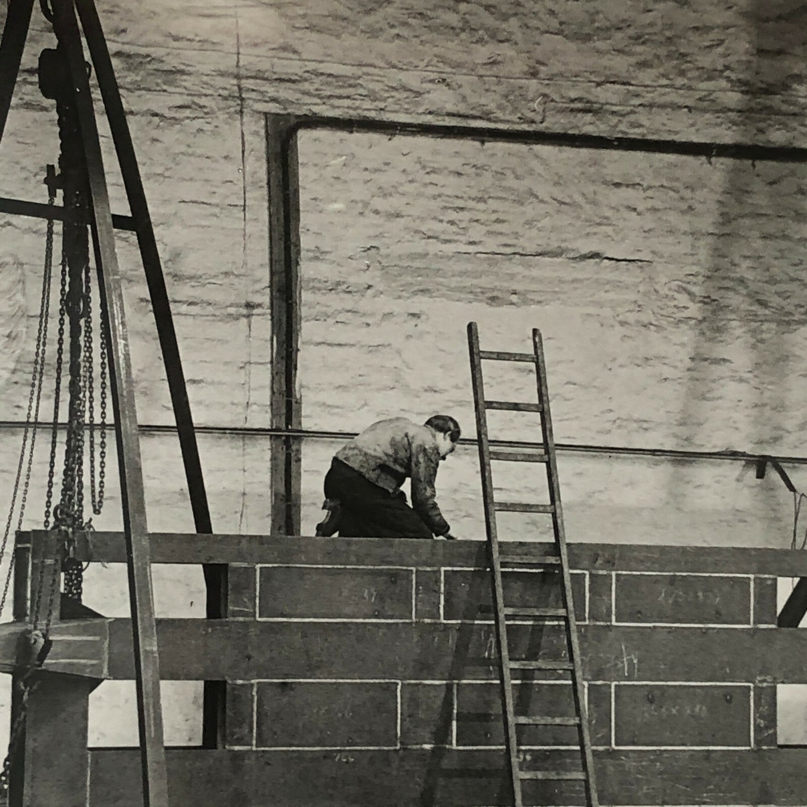 Vintage Photograph of a Factory with Workers Denmark Ergo Trailer Industrial