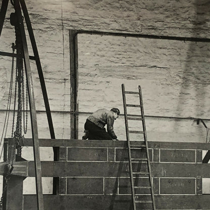 Vintage Photograph of a Factory with Workers Denmark Ergo Trailer Industrial