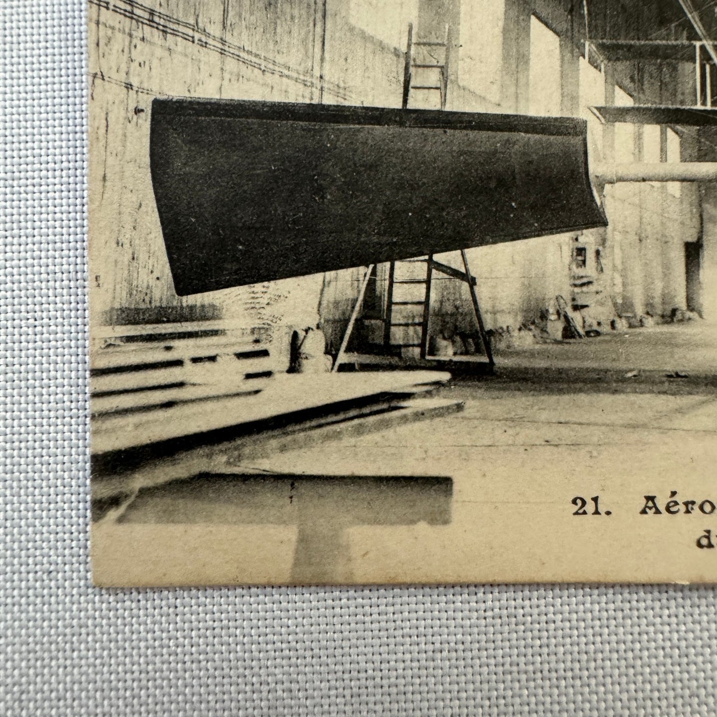 Vintage Zeppelin Airship Dirigible Postcard Post Card French Militay Paris