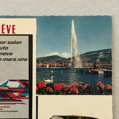 Geneva Auto Salon Postcard Post Card Lamborghini Miura + 1970