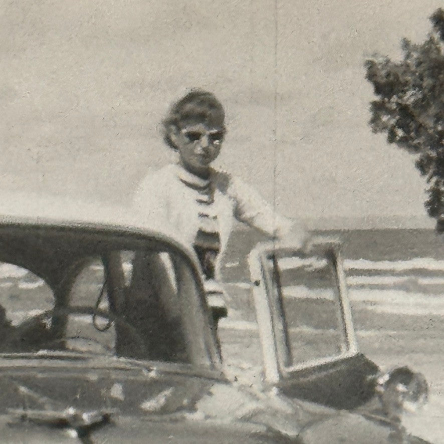 Chevrolet Car with Woman Photo Photograph Print Snapshot Vintage