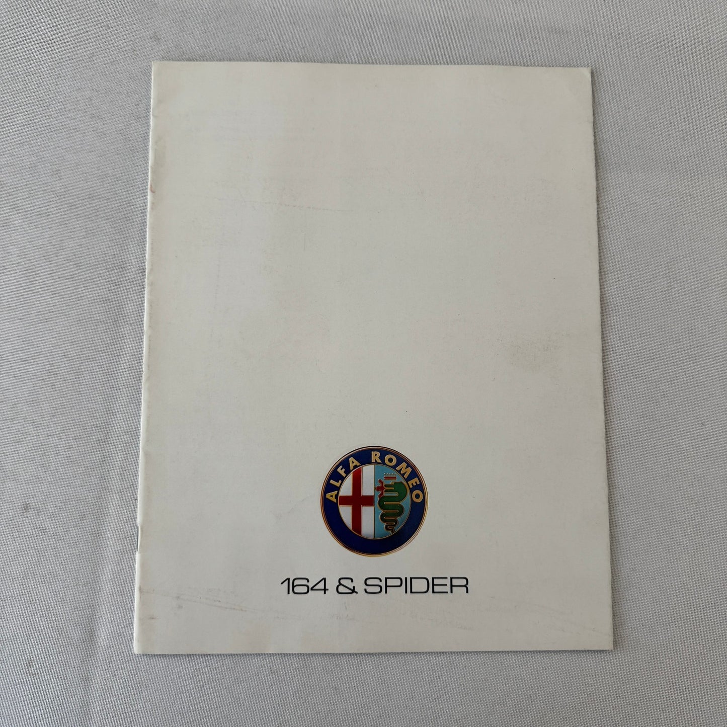 Alfa Romeo 164 and Spider Car Sales Brochure Catalog 1990 1991