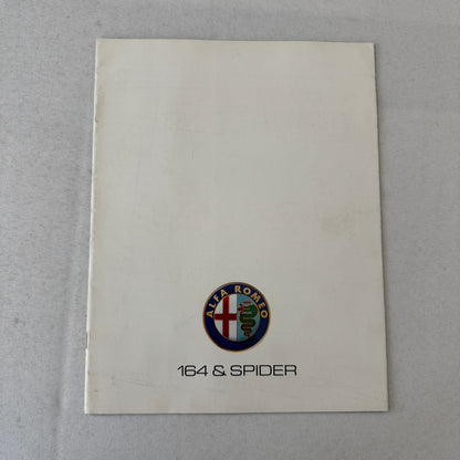 Alfa Romeo 164 and Spider Car Sales Brochure Catalog 1990 1991