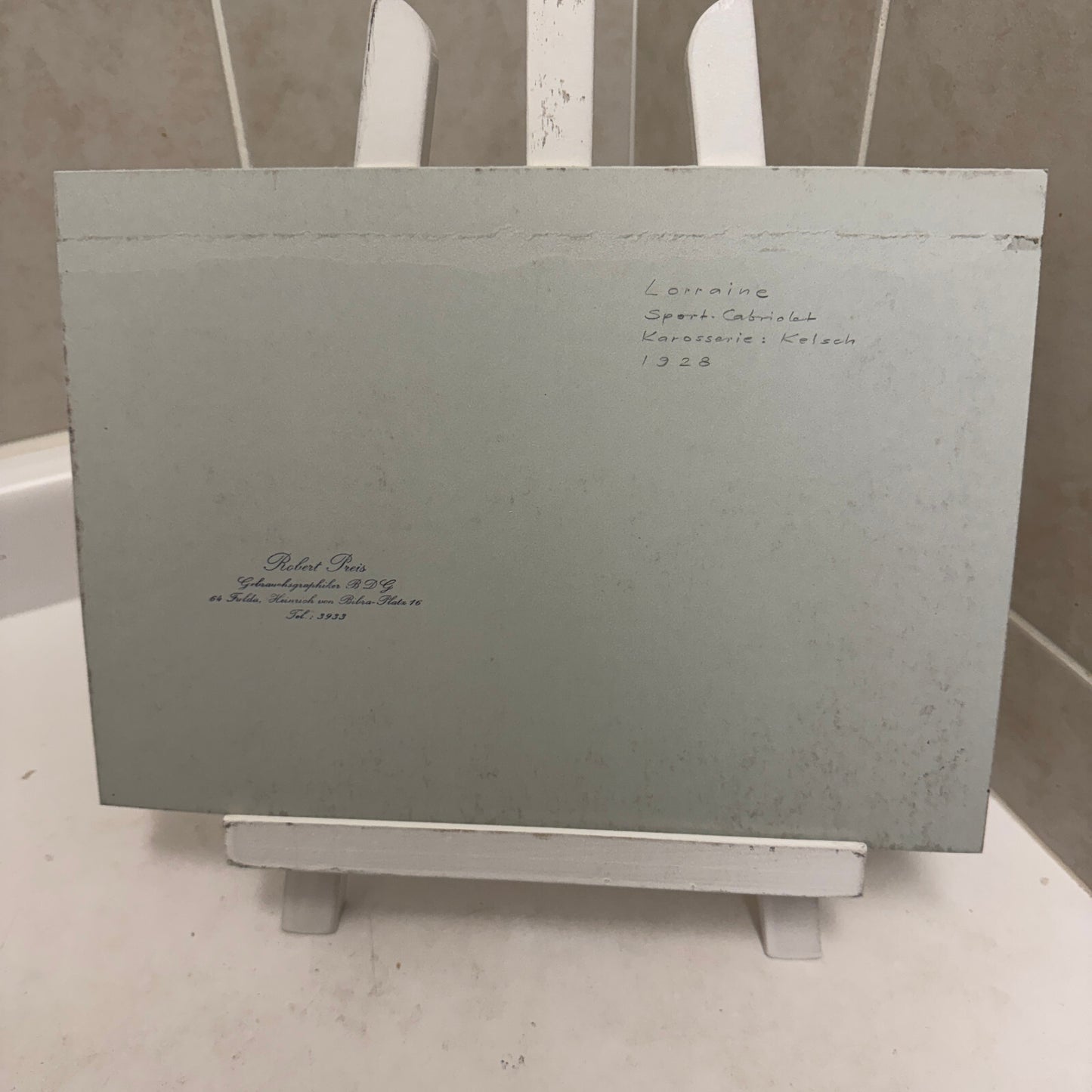 1928 Lorraine Cabriolet Car Illustration Art Drawing Hand Drawn Robert Preis