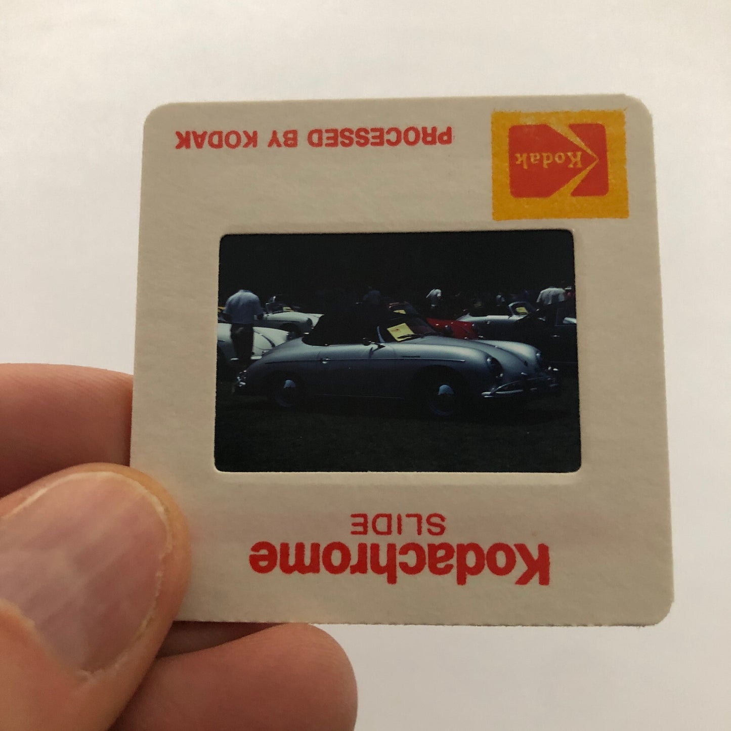 Porsche 356 Cabriolet Convertible Car Show 35mm Photo Slide Vintage 1981