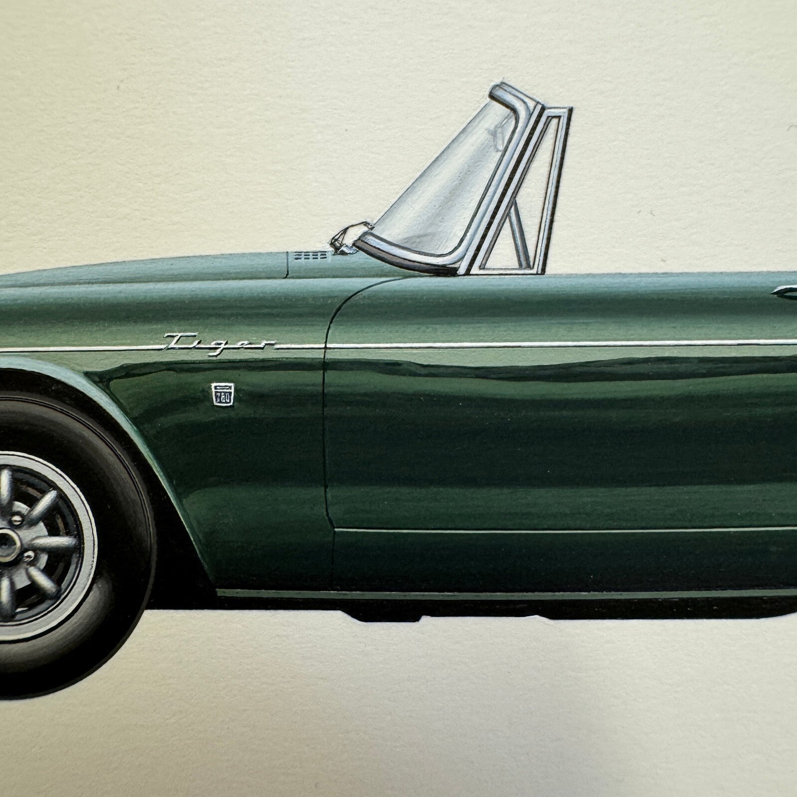 1965 Sunbeam Tiger 260 Car Illustration Art Drawing Hand Drawn Robert Preis