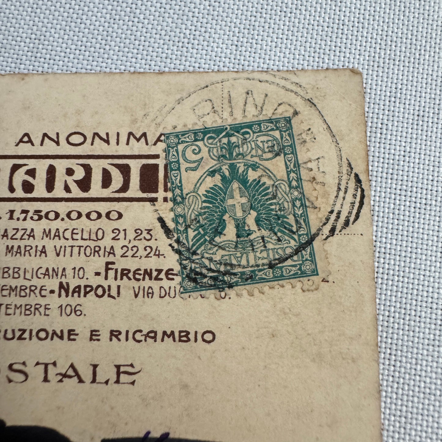 Fabbre & Gagliardi Vintage Car Advertising Postcard Alcyon Car Vintage Italian