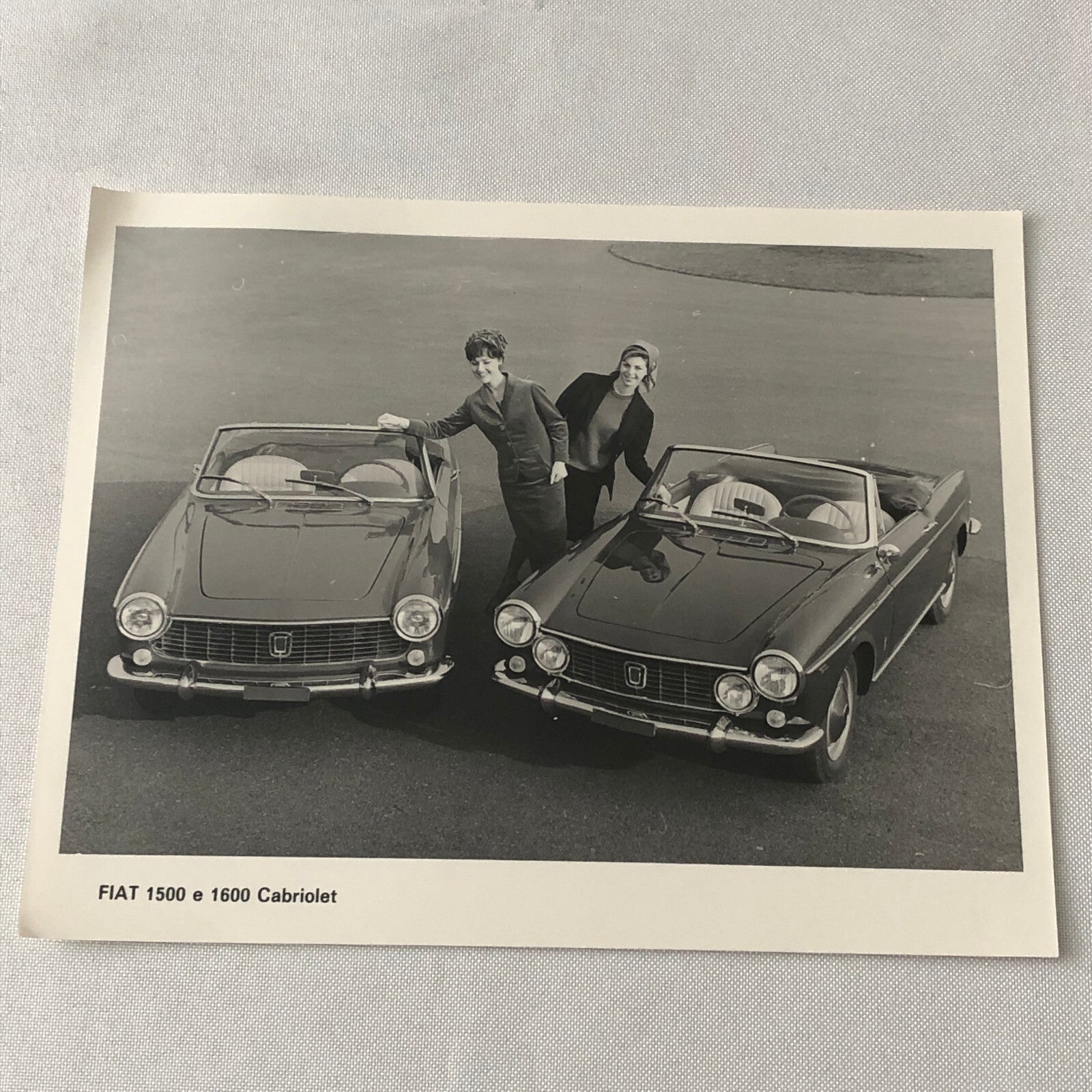Fiat 1500 and 1600 S Cabriolet Convertible Factory Press Photo Photograph
