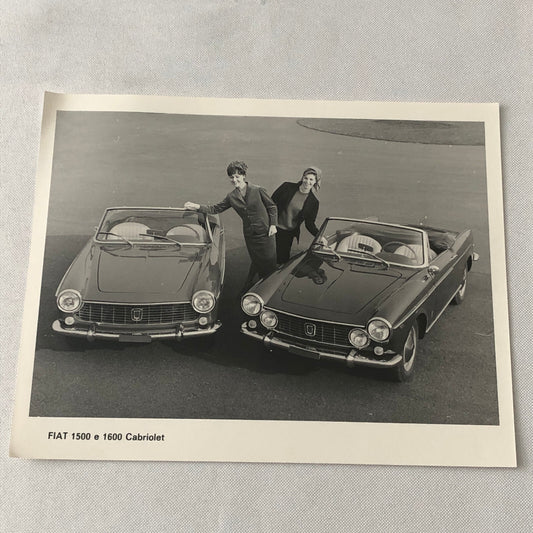 Fiat 1500 and 1600 S Cabriolet Convertible Factory Press Photo Photograph