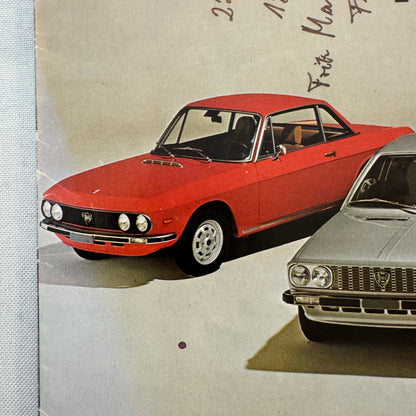 Vintage Lancia Car Sales Brochure Catalog Stratos Beta Spider Fulvia Coupe +