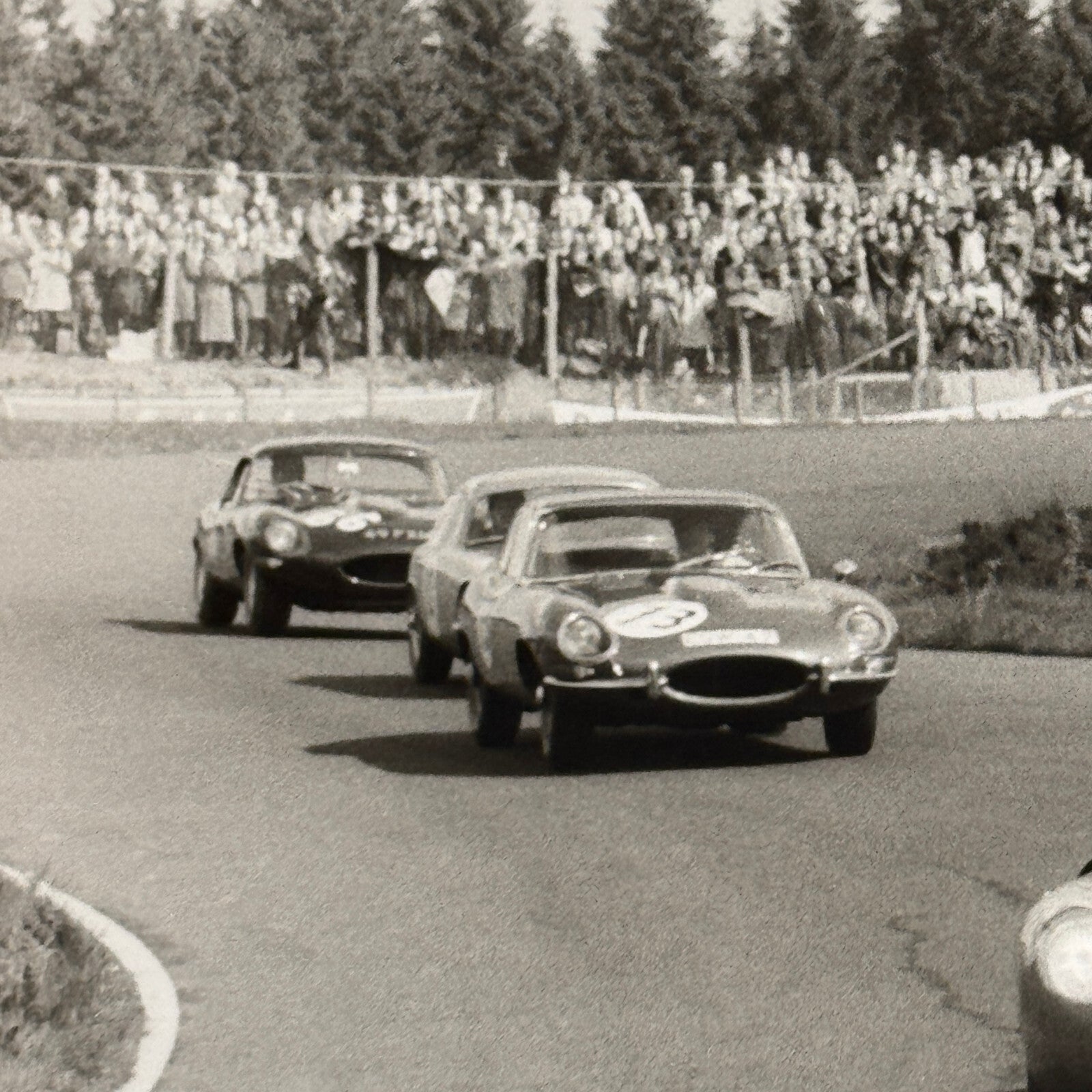 1963 Nurburgring Racing Photo Photograph Jaguar E Type Studio Worner