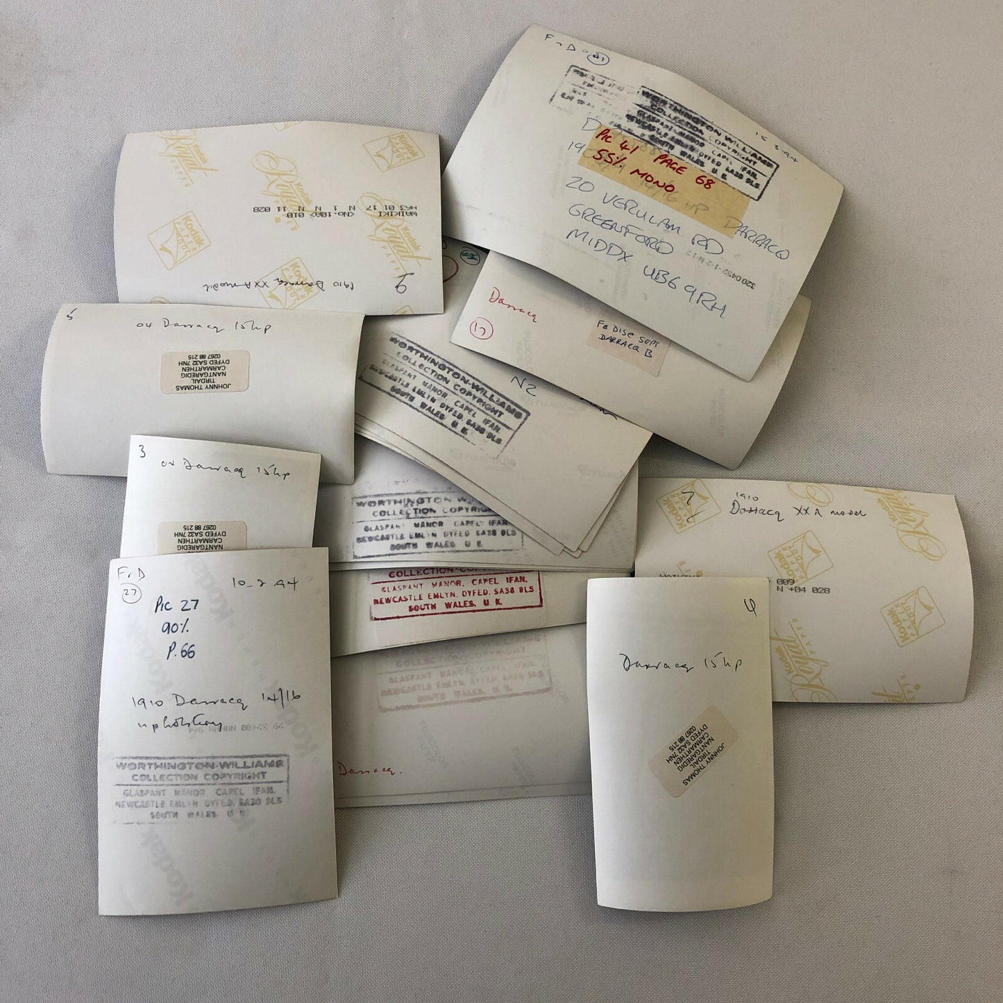 Vintage Darracq Barn Find Junk Yard Car Part Photo Photograph Lot of 18