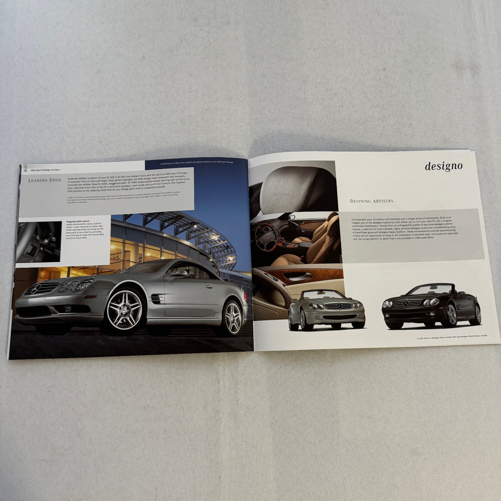 2006 Mercedes Benz SL Class Sales Brochure Catalog SL500 SL600 SL 55 AMG 500 600