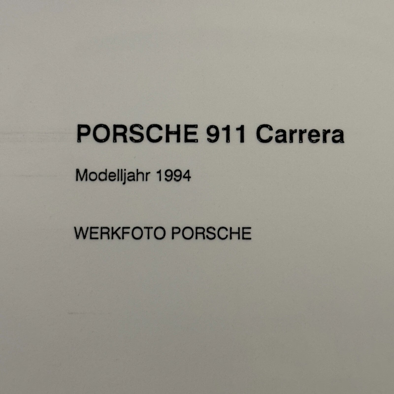 1994 Porsche 911 Carrera Factory Press Photo Photograph Print Werkfoto