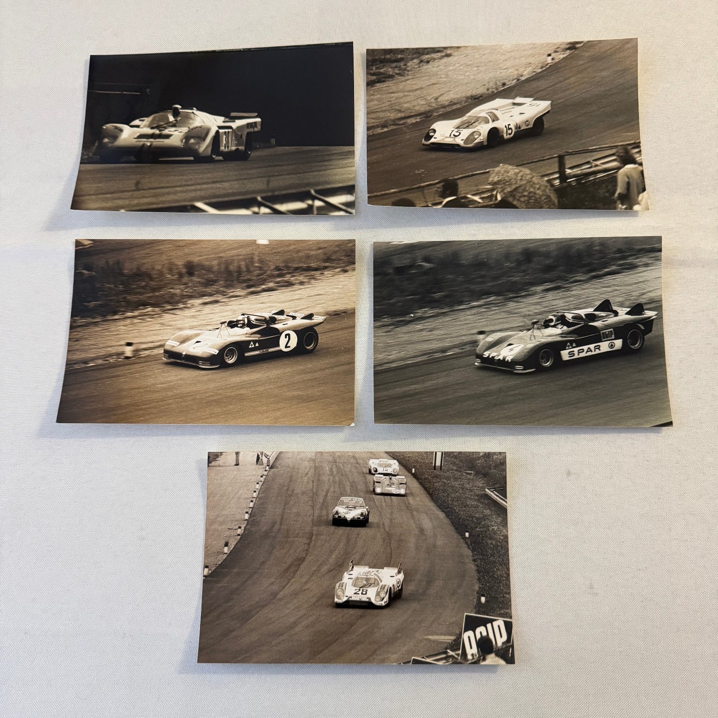 Vintage Racing Photo Lot Porsche Alfa Romeo Cars 1000 KM Race Modern Prints