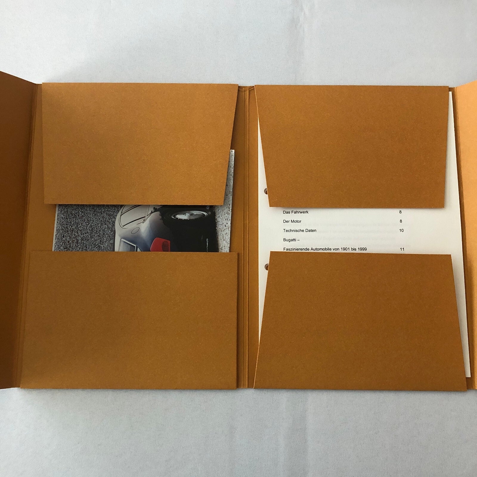 Bugatti EB 218 Concept Car Press Kit Brochure Photos Bugatti EB218 GERMAN Text