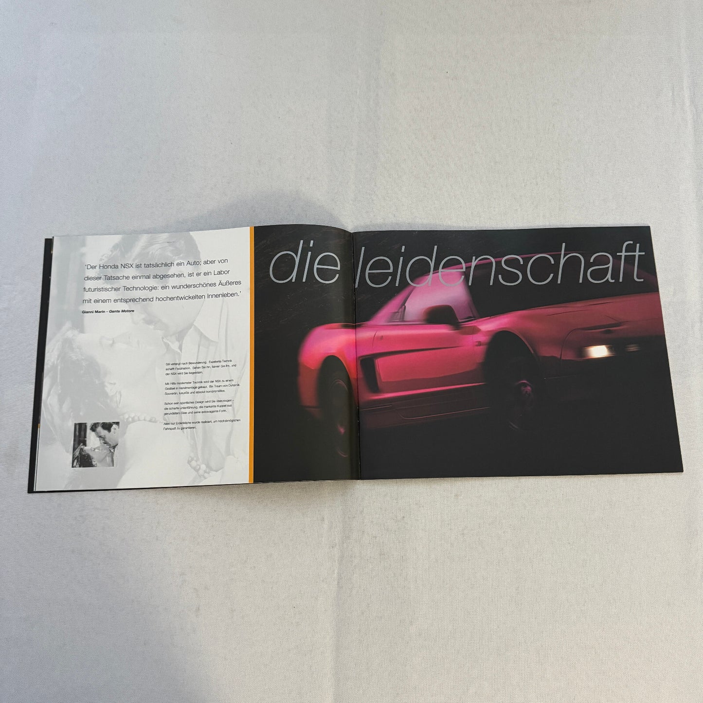 Honda NSX Car Sales Brochure Catalog Advertising GERMAN Text Acura NSX