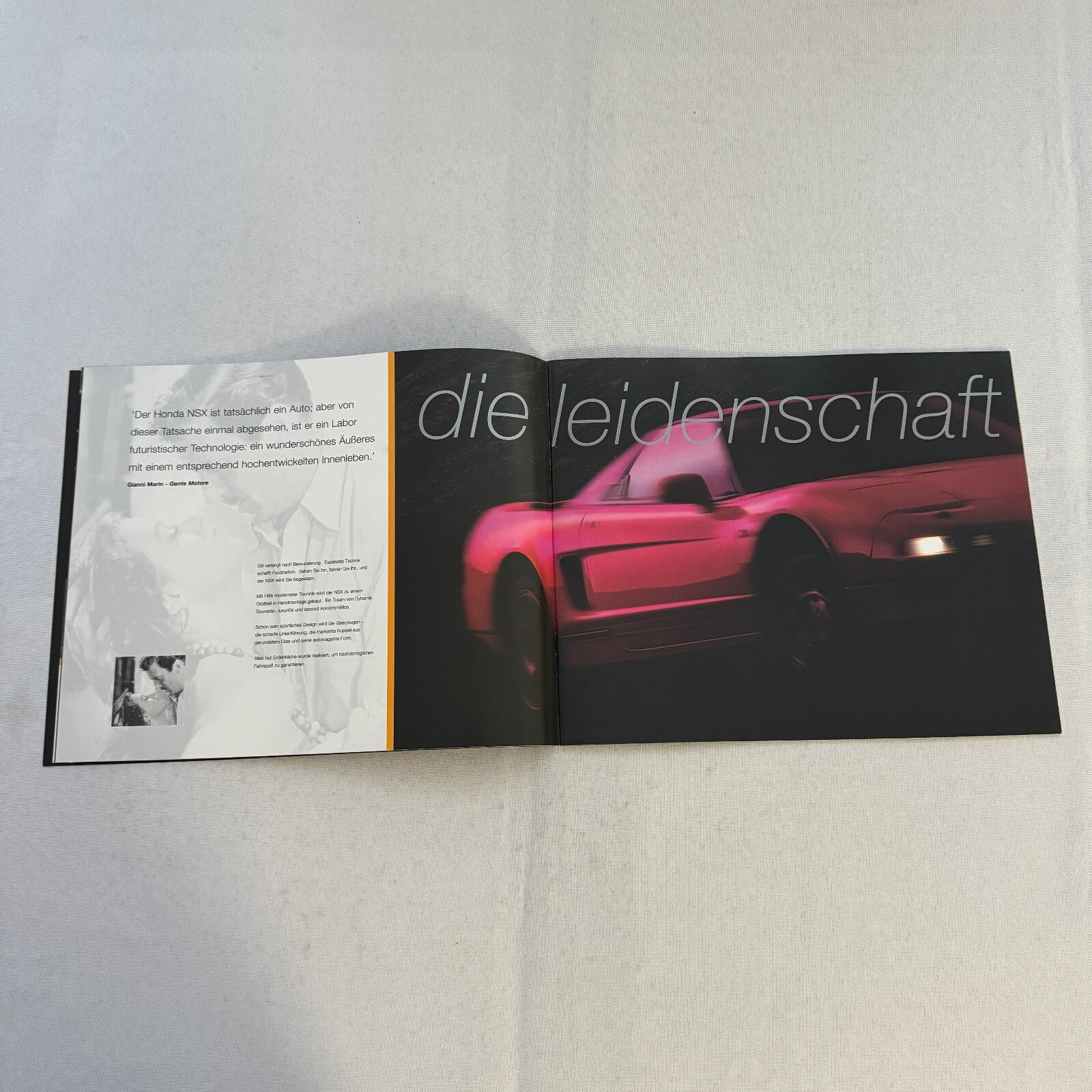 Honda NSX Car Sales Brochure Catalog Advertising GERMAN Text Acura NSX