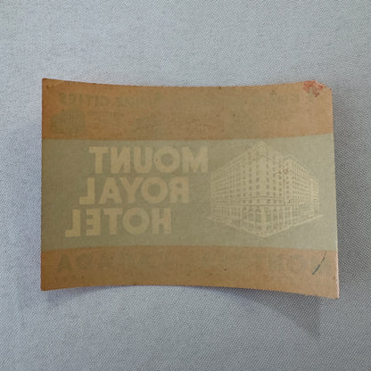 Vintage Hotel Travel Label Mount Royal Hotel Montreal Quebec Canada Canadian