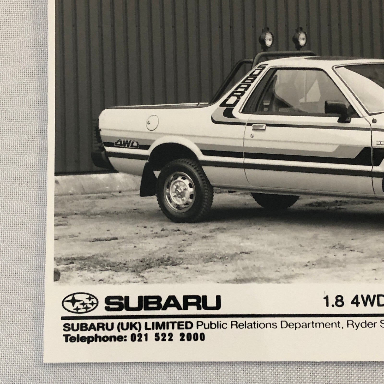 1988 1989 Subaru Brat 1.8 AWD Factory Press Photo Photograph Print UK