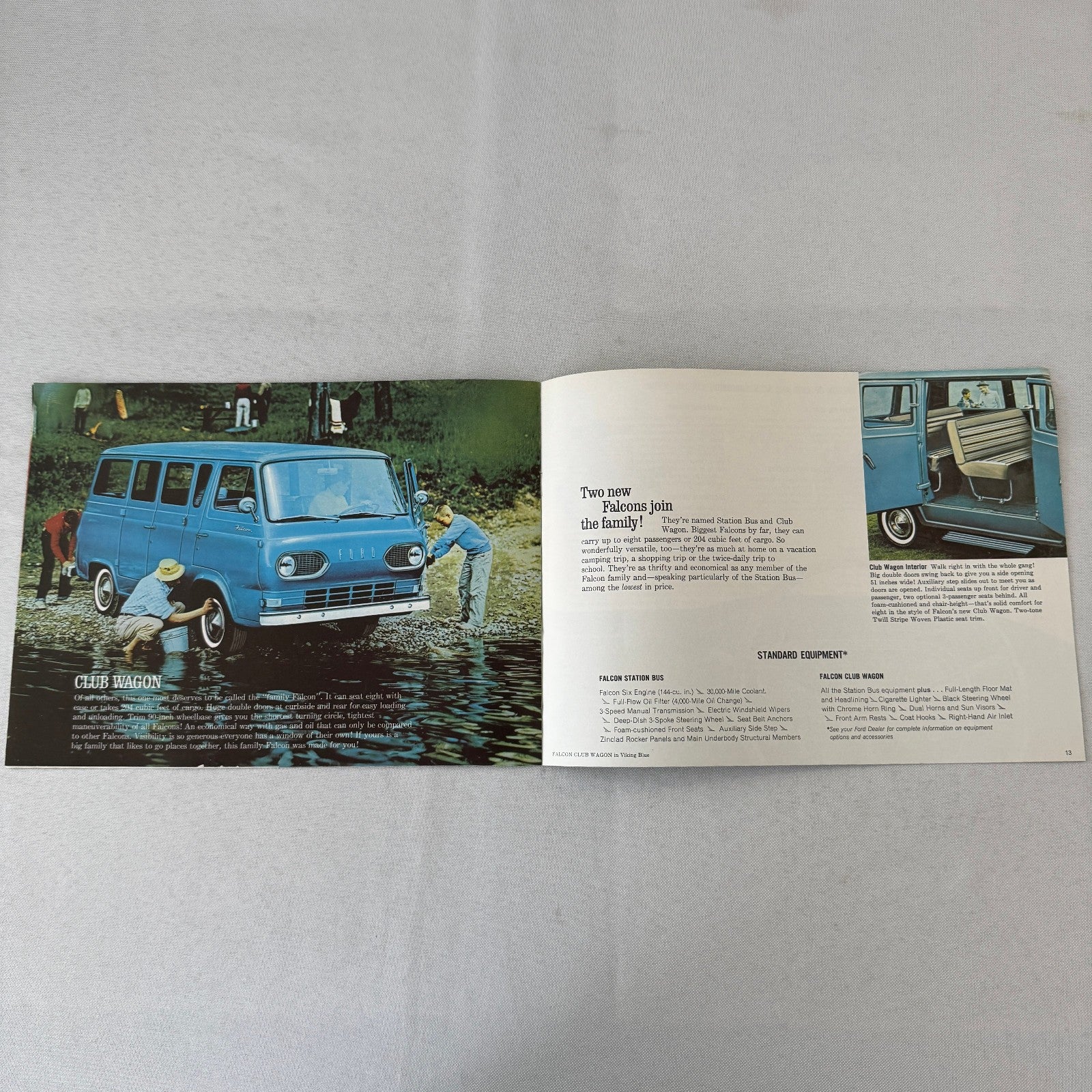 1962 Ford Falcon Car Sales Brochure Catalog Canadian Club Wagon Van Wagon +