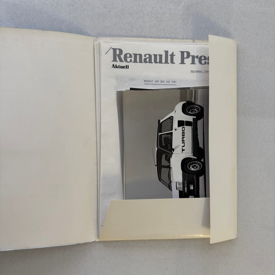 1982 Renault Press Kit Brochure Photos Renault 5 Turbo 9 14 Fuego 30 Alpine A310