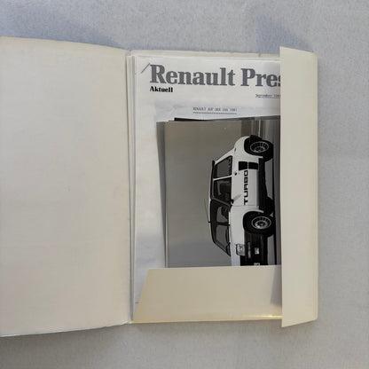 1982 Renault Press Kit Brochure Photos Renault 5 Turbo 9 14 Fuego 30 Alpine A310