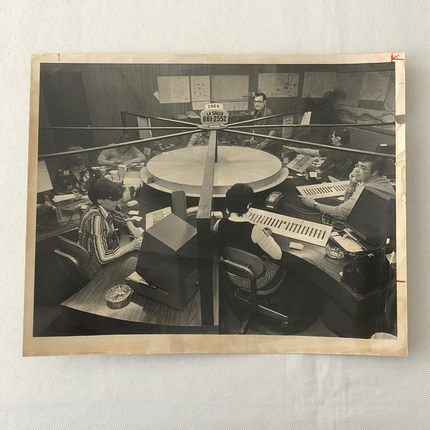 Vintage Press Photo Photograph Montreal Taxi Dispatch Dispatchers LaSalle 