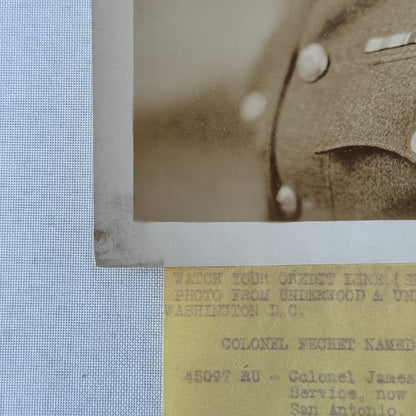 United States Army Air Service Colonel James Fechet Press Photo Photograph 1925