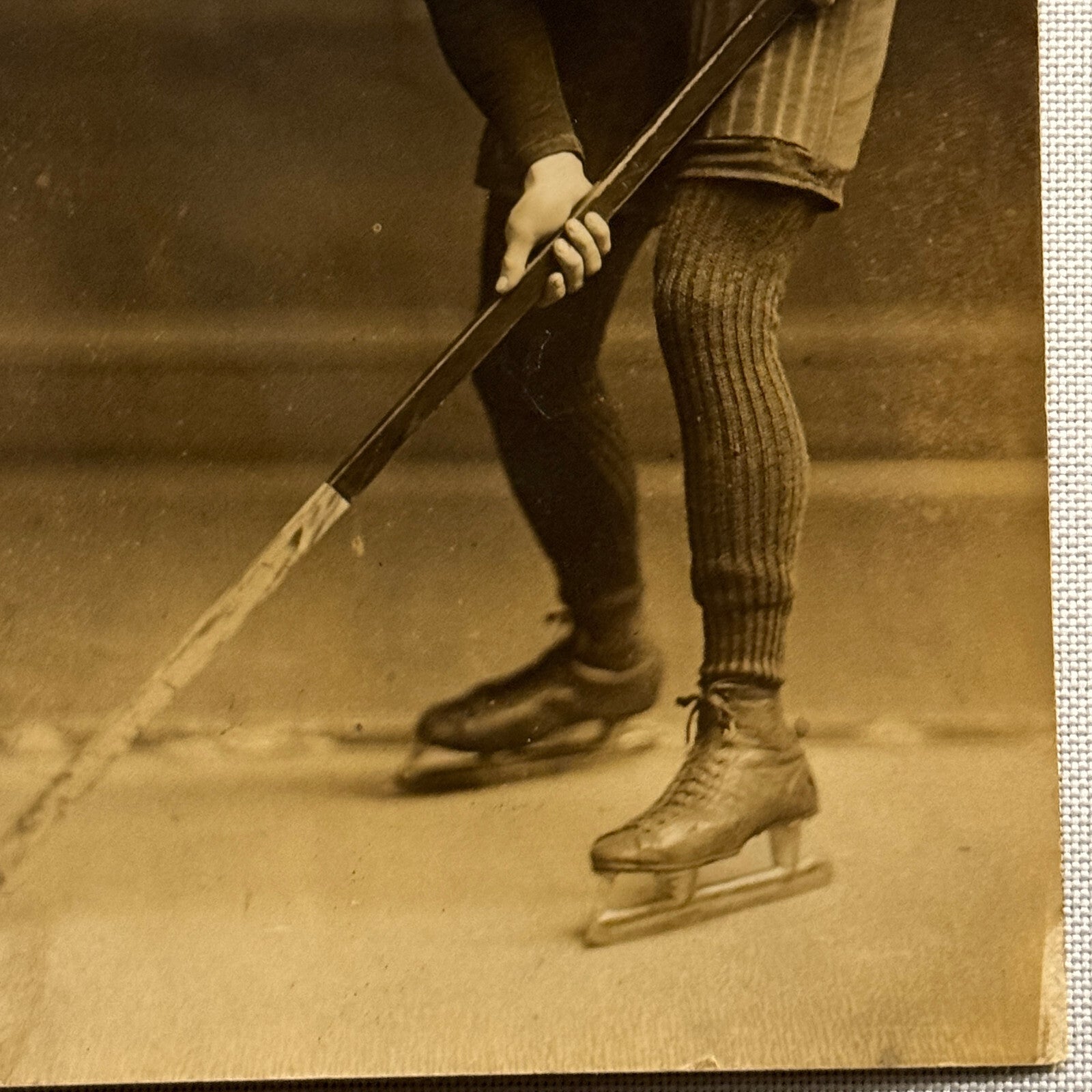 Hockey Player Antique Photo Photograph Young Amateur Vintage
