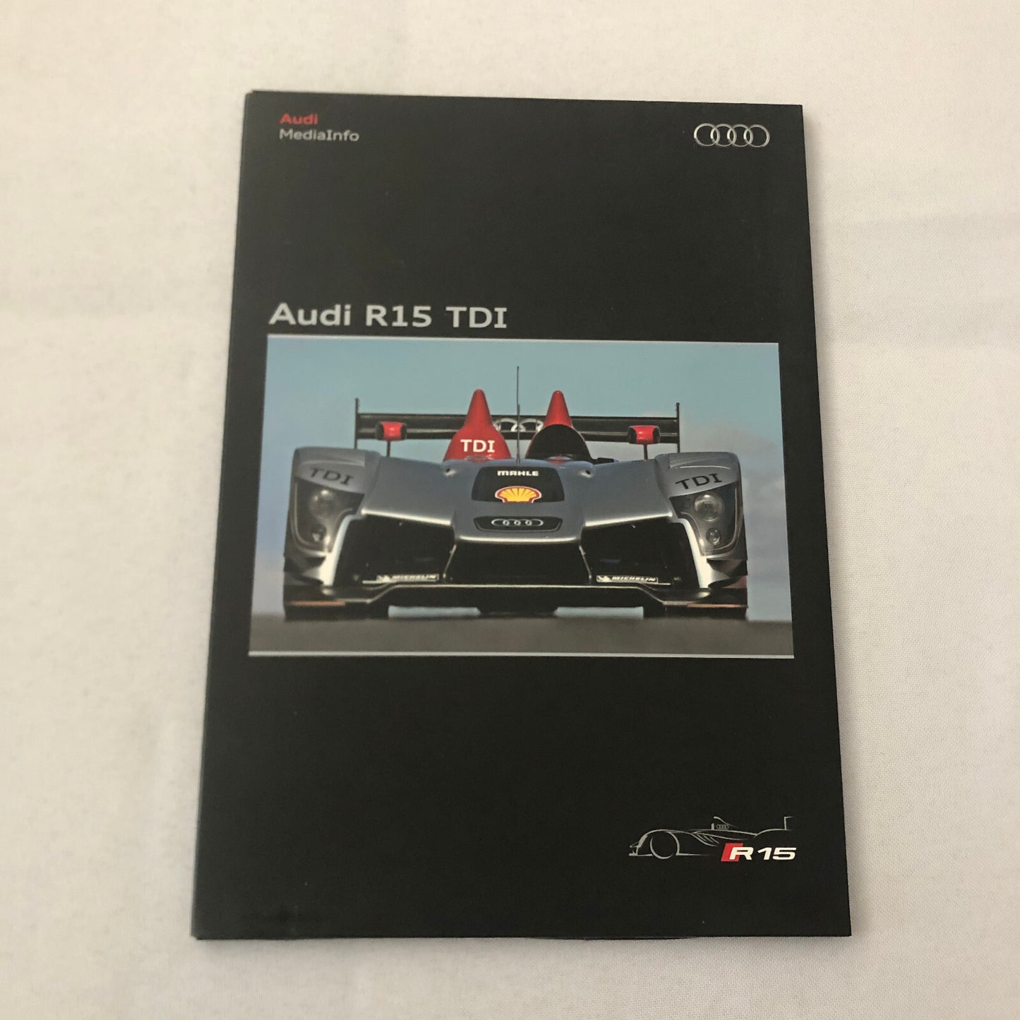 2009 Audi R15 TDI Press Kit Le Mans Sebring Racing Car Brochure CD