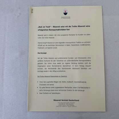 2003 Maserati Coupe & Maserati Spyder Press Kit Brochure Photo CD