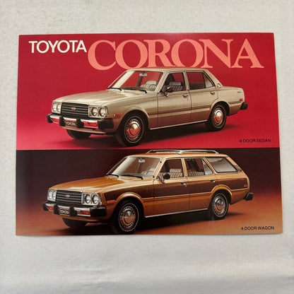 1978 Toyota Corona Sedan and Station Wagon Car Sales Brochure Catalog Canadian