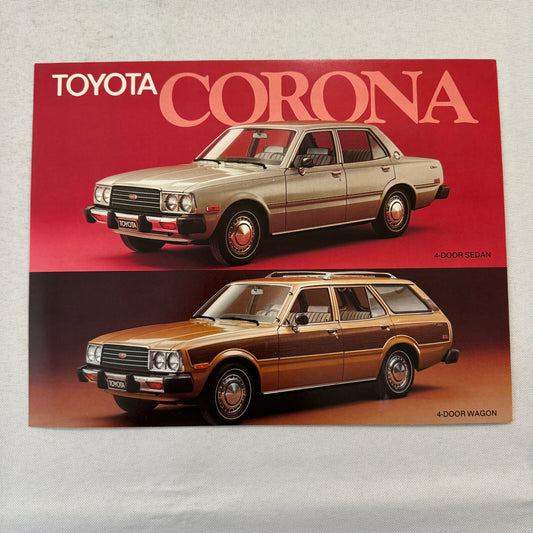 1978 Toyota Corona Sedan and Station Wagon Car Sales Brochure Catalog Canadian