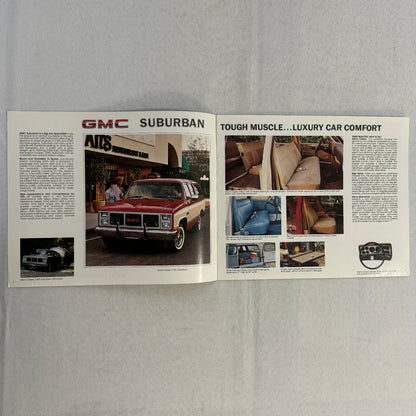 1985 GMC Suburban Truck Sales Brochure Catalog Advertising Vintage