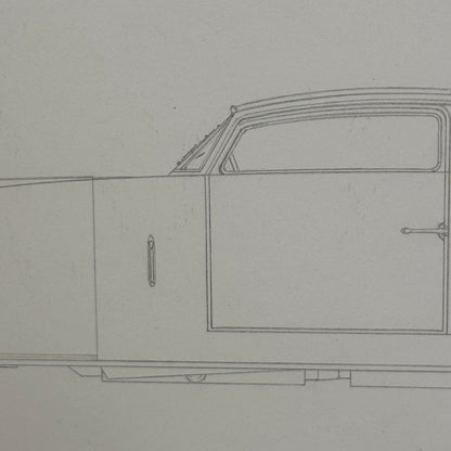 1937 Voisin V12 L Ailee Car Illustration Art Drawing Hand Drawn Robert Preis