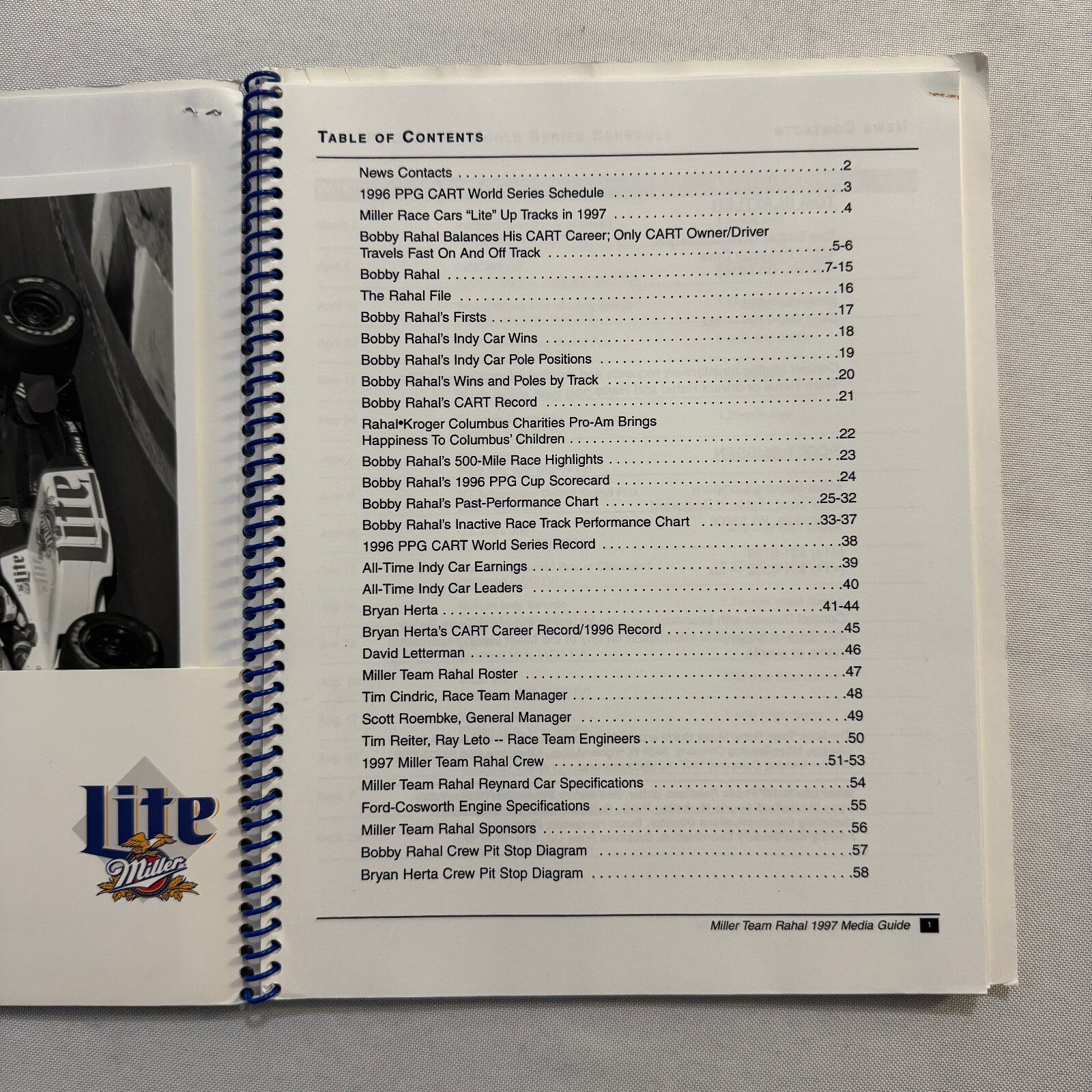 1997 CART Racing Bobby Rahal Miller Racing Press Kit Media Guide Bryan Herta +