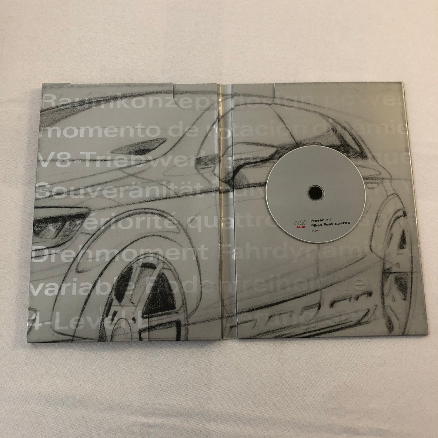 2003 Audi Pikes Peak Quattro Concept Car Prototype Press Kit Photos CD GERMAN