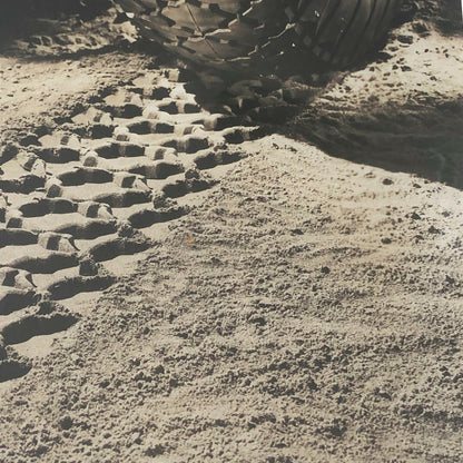Vintage Art Photograph Automobile Tire on Sand - Possibly Advertising Framed 